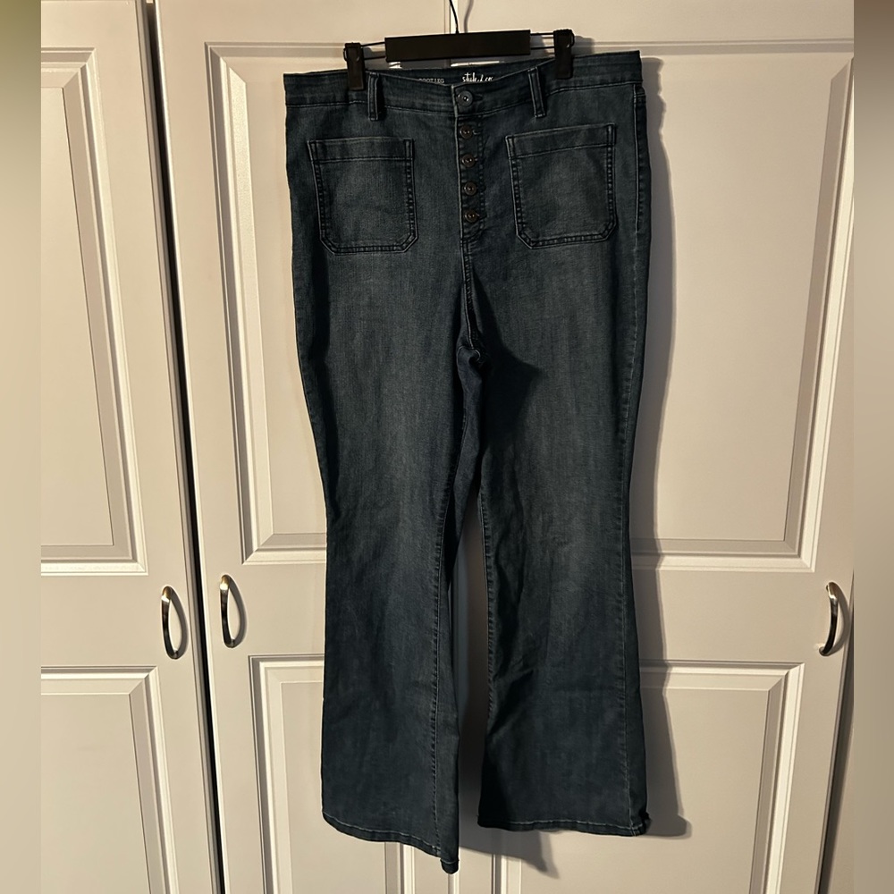 Style & Co Blue Boot Leg Jeans Size 16